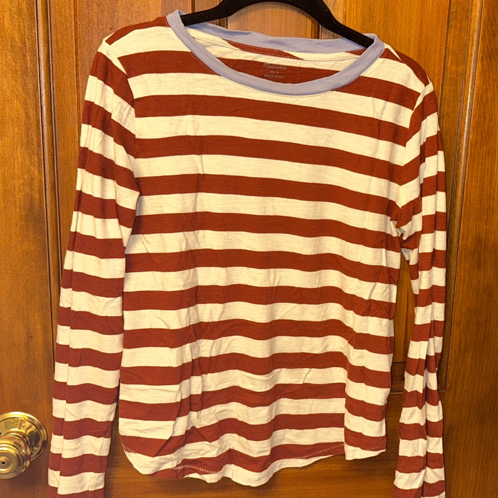 Madewell Women’s Size Small Striped Long Sleeve Top